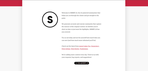 SMMRY's Web Interface