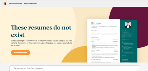 ThisResumeDoesNotExist's Web Interface