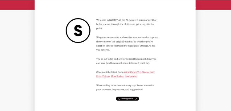 SMMRY's Web Interface